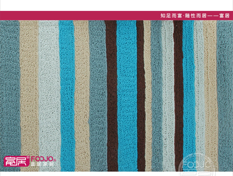 
                                        FOOJOHOME 手工编织脚垫 标准门垫 浪漫抽象花色地垫 玛雅 50*80cm                