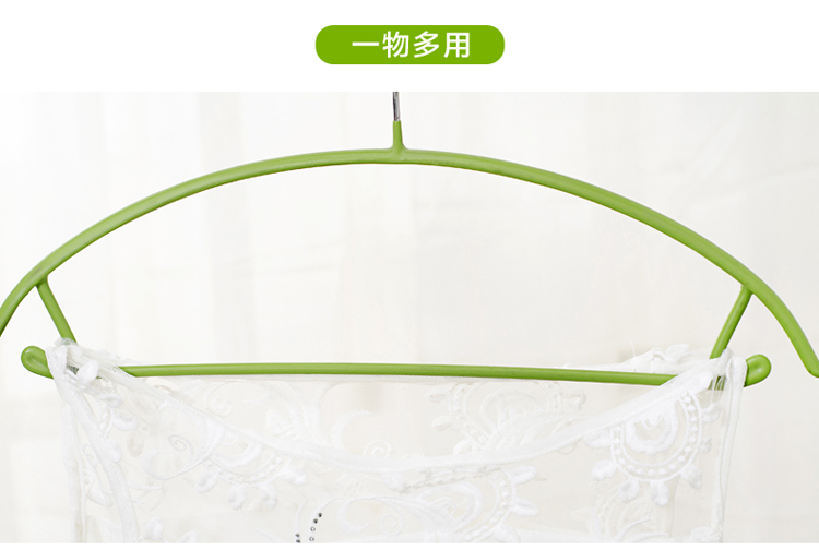 
                                        嫒尚宅品 弧形浸塑加粗衣架子半圆形防滑衣服挂防变形无痕衣挂晒衣架 C-1001 玫红 10只                