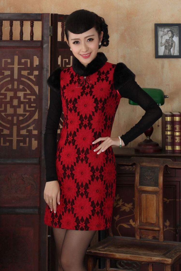 Ms. 27.41 picking qipao Tang dynasty improved winter cheongsam collar scouring pads plus lace Foutune of dress dresses Y0025 map color 2XL Photo, prices, brand platters! The elections are supplied in the national character of distribution, so action, buy now enjoy more preferential! As soon as possible.