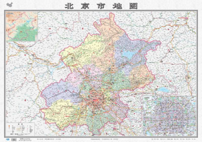 全新出版的 "中华人民共和国分省系列地图"-北京市地图,表示了行政图片