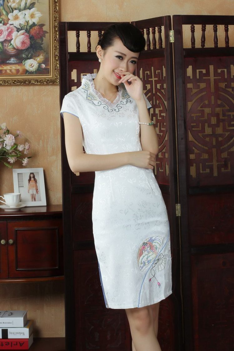 For Pont Sondé Diane dresses summer dresses, Ms. Tang is improved summer dresses, embroidery for Chinese qipao picture color XXL pictures, price, brand platters! Elections are good character, the national distribution, so why buy now enjoy more preferential! Health