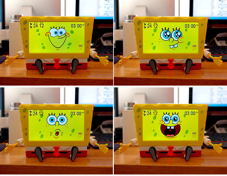 
                                        奥家 海绵宝宝SpongeBob多功能数码相框/日历/时钟 可爱卡通数码电子相框 时尚摆件                