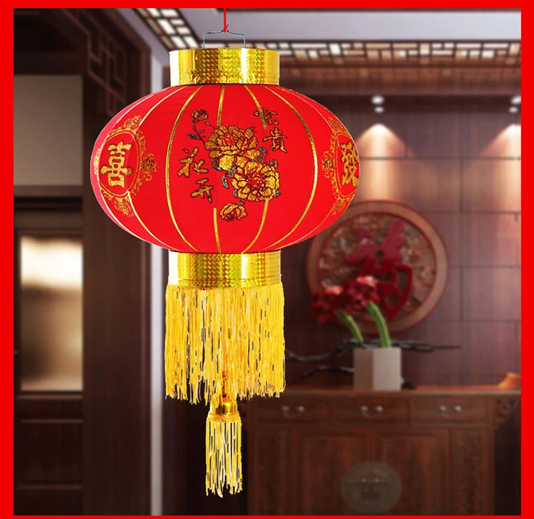 2015新年灯笼 春节植绒大红灯笼婚庆装饰品福字过年大灯笼 60单个价格