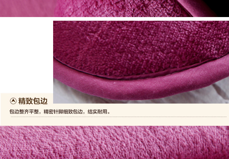晶丽莱家纺 榻榻米保暖法莱绒加厚床垫法兰绒床褥垫被珊瑚绒褥子 短毛紫红 1.8m床