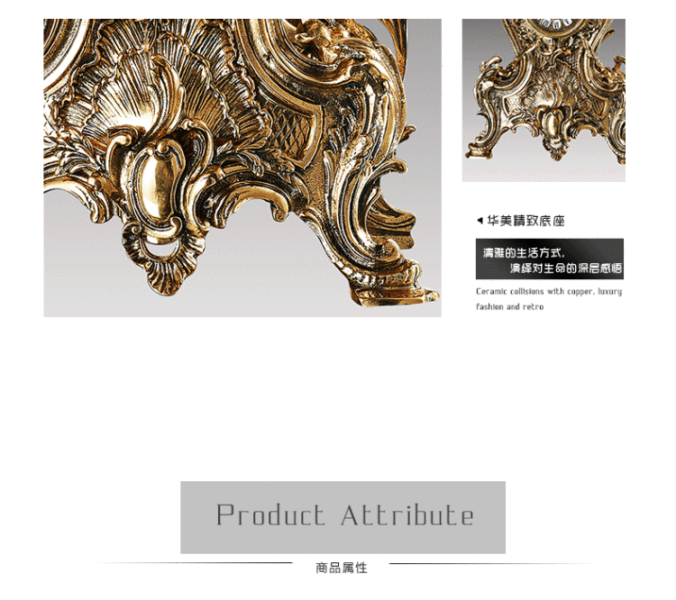 蒂高美居 欧式复古时钟表创意客厅艺术工艺品装饰摆件
