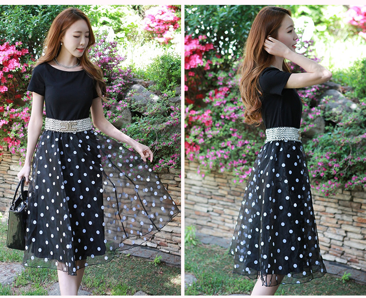 C.o.d. 2015 Summer new stylish Korean version of Word SENSE Neck short-sleeve knitting stitching OSCE root yarn wave point bon bon temperament video thin dresses White XXL picture, prices, brand platters! The elections are supplied in the national character of distribution, so action, buy now enjoy more preferential! As soon as possible.