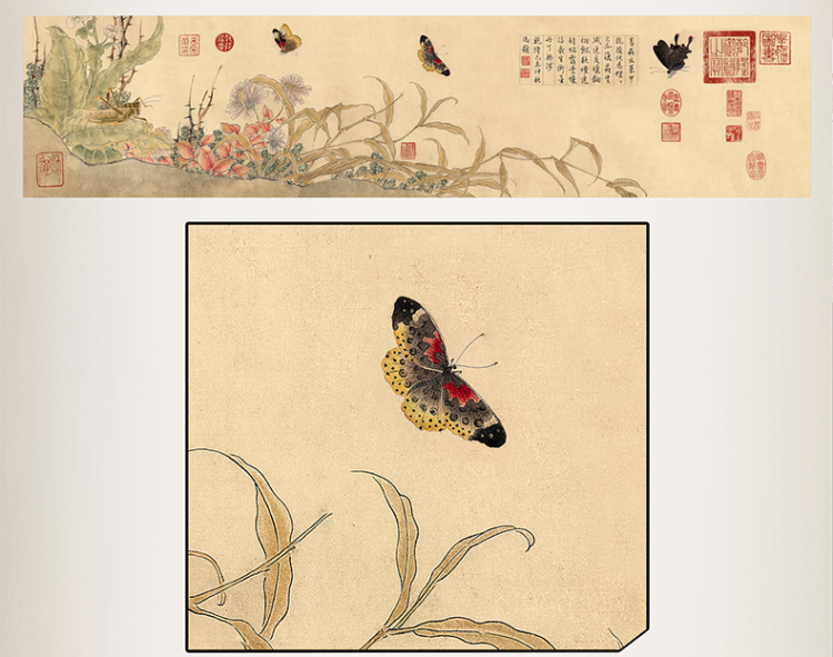 梵格 高档现代中式客厅装饰画玄关壁画书房挂画世界名画家居装饰 金色VCK013 120*30
