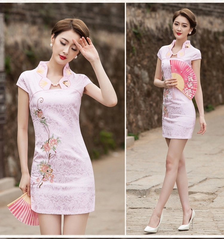 Of the new Nora 2015 Summer stylish improved cheongsam dress daily video thin qipao gown of Sau San short pink S picture, prices, brand platters! The elections are supplied in the national character of distribution, so action, buy now enjoy more preferential! As soon as possible.