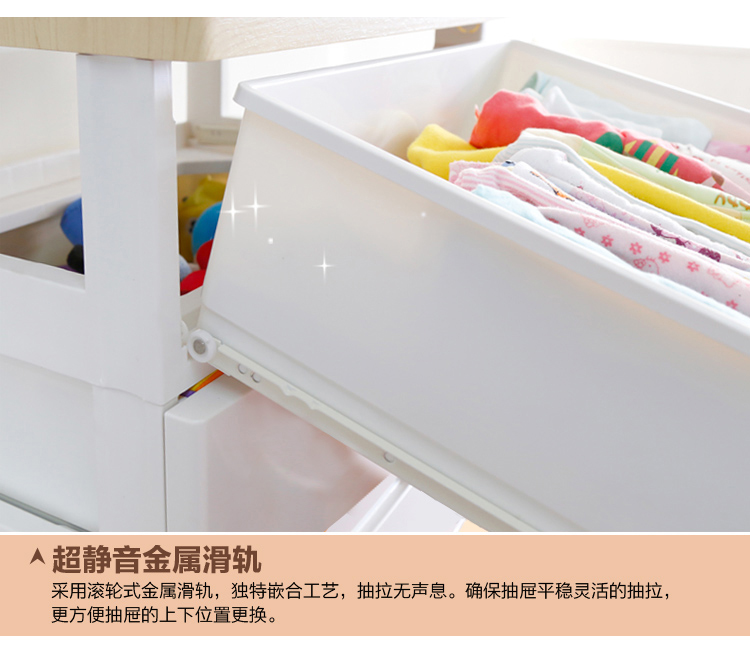 爱丽思IRIS  四层塑料收纳柜衣物抽屉柜整理储物柜HG-554B 粉色 552*410*800mm