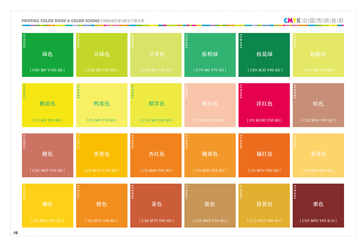 《包邮 cmyk印刷四色标准 色谱配色方案 2017国际通用