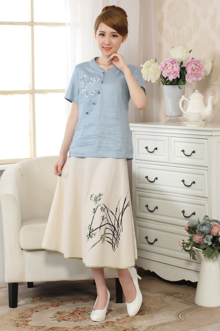 The frequency response, Ms. Tang Women's clothes summer wear T-shirt short-sleeved cotton the hand-painted shirt ethnic wind female picture color 2 XL pictures, price, brand platters! Elections are good character, the national distribution, so why buy now enjoy more preferential! Health