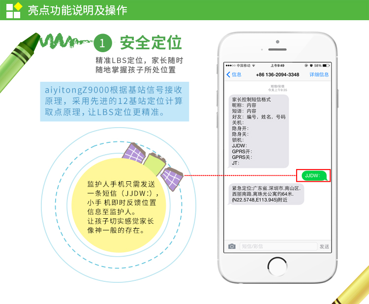 爱意通(aiyitong) Z9000(L) 移动/联通2G儿童手机 蓝色