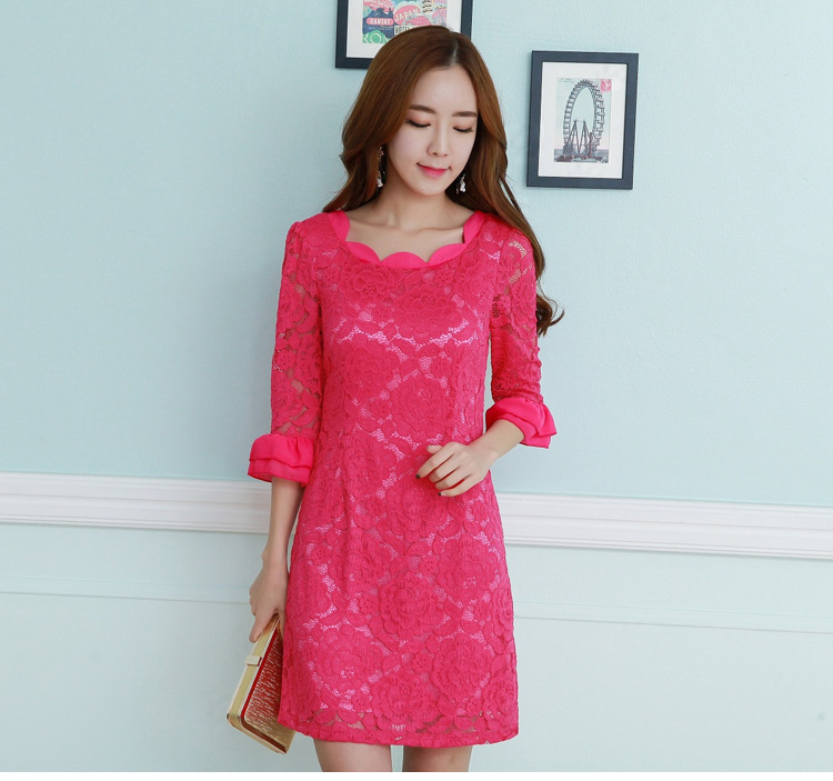 C.o.d. 2015 Summer new stylish casual stylish Korean classic irrepressible petals for Sau San temperament elegant lace dresses black M picture, prices, brand platters! The elections are supplied in the national character of distribution, so action, buy now enjoy more preferential! As soon as possible.