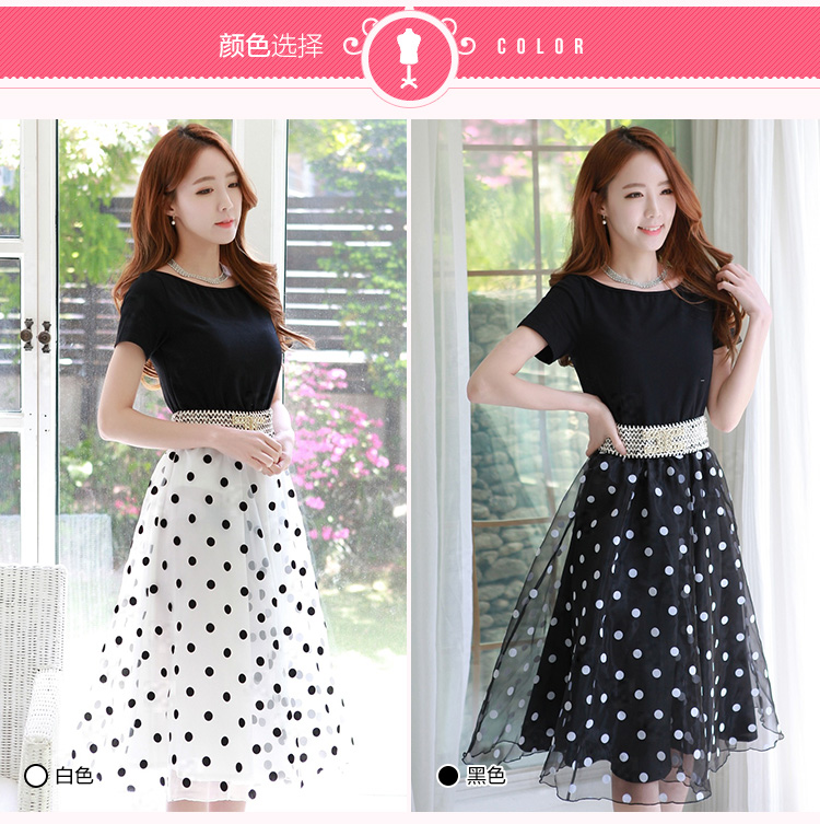 C.o.d. 2015 Summer new stylish Korean version of Word SENSE Neck short-sleeve knitting stitching OSCE root yarn wave point bon bon temperament video thin dresses White XXL picture, prices, brand platters! The elections are supplied in the national character of distribution, so action, buy now enjoy more preferential! As soon as possible.