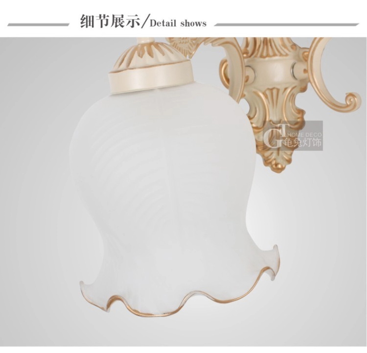 欧式壁灯 美式乡村温馨床头镜前灯饰过道卧室客厅灯具8002(b) 8002-2单头