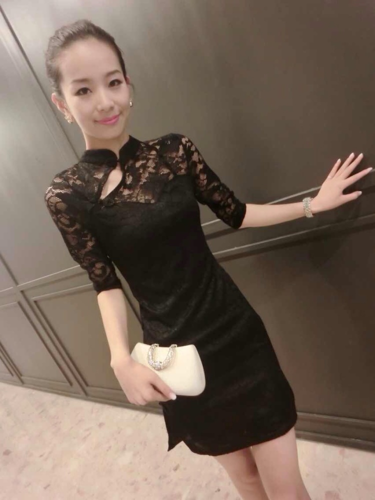 and aviation-ting 2015 European site new lace beauty graphics thin cheongsam dress pink XL pictures, price, brand platters! Elections are good character, the national distribution, so why buy now enjoy more preferential! Health