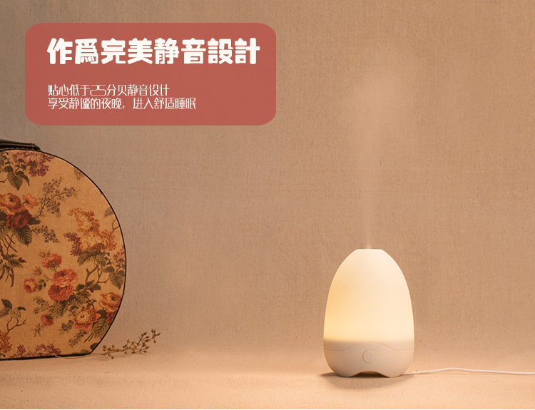 家用超静音精油香薰灯 负离子加湿器香薰炉净化空气小夜灯除味加湿一体机 创意礼品 生日礼物 白光