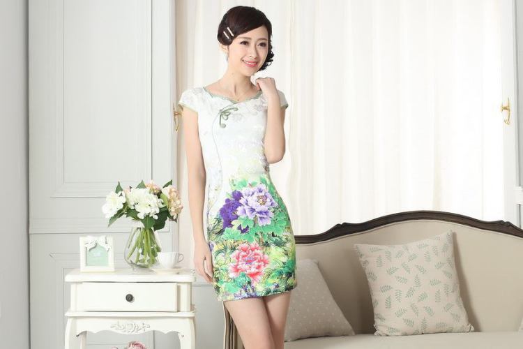 The broadband new summer elegance Chinese qipao improved graphics thin short cheongsam picture color 2 XL pictures, price, brand platters! Elections are good character, the national distribution, so why buy now enjoy more preferential! Health