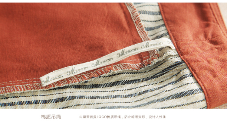 茵曼2014夏装新款文艺<em>棉</em>竖<em>条纹短裤</em>热裤<em>女</em>【