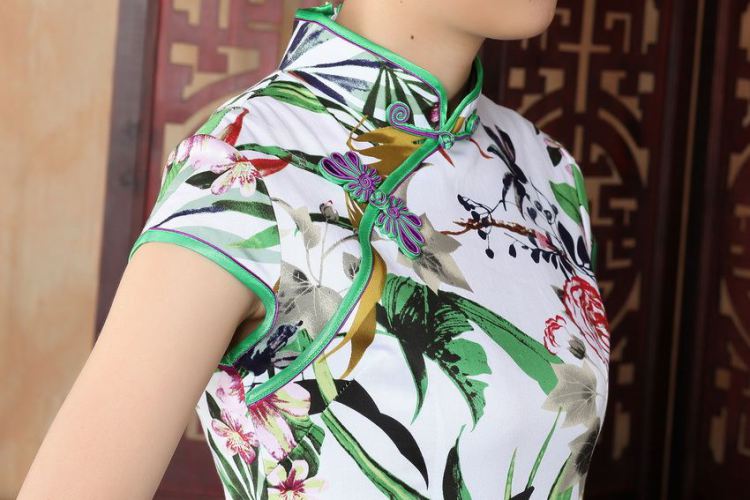 For Pont Sondé Diane summer new, elegance, short Chinese qipao new Chinese improved cheongsam dress D 0221 - A XXL pictures, price, brand platters! Elections are good character, the national distribution, so why buy now enjoy more preferential! Health