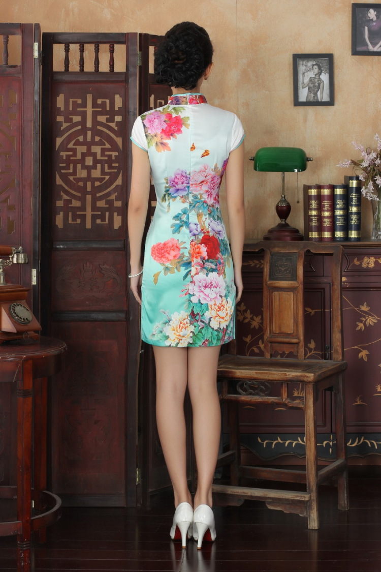 For Pont Sondé Ms. Diane short, cultivating Chinese qipao new female elegance Chinese cheongsam dress Chinese graphics thin short cheongsam picture color XXL pictures, price, brand platters! Elections are good character, the national distribution, so why buy now enjoy more preferential! Health