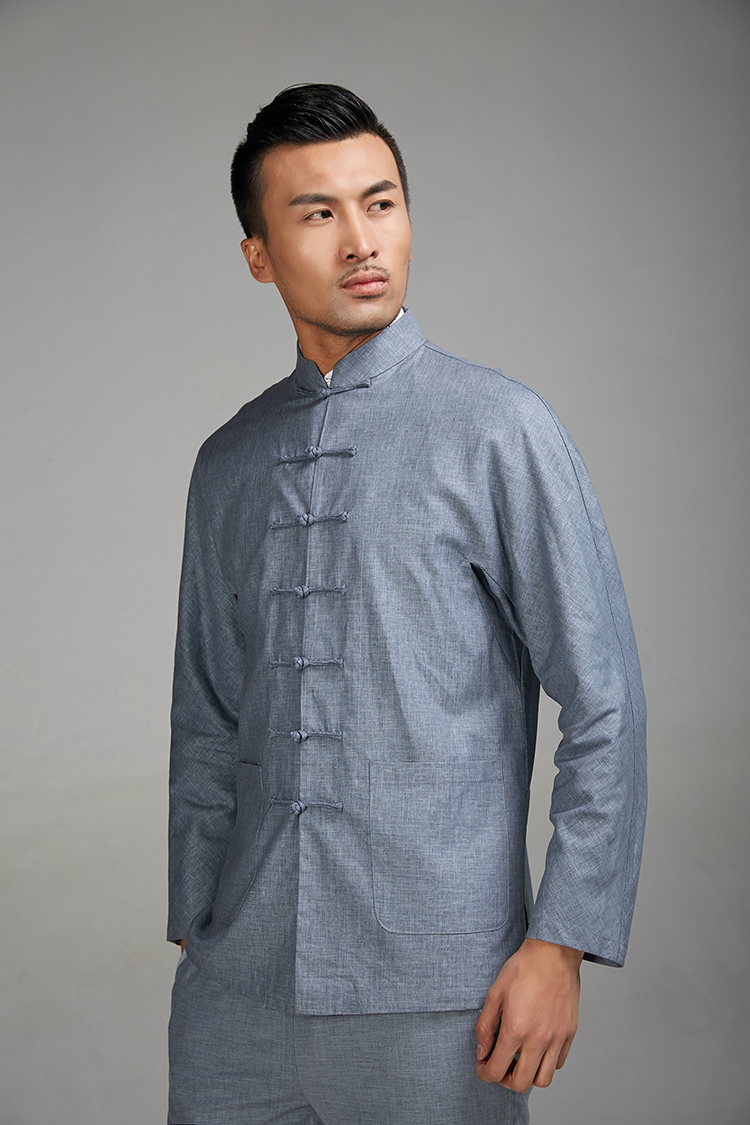 Fudo Aulacese Songs de 2015 new cotton linen china wind Men's Jackets Tang hand-tie of autumn and winter middle-aged men and father replacing Chinese clothing light blue XL Photo, prices, brand platters! The elections are supplied in the national character of distribution, so action, buy now enjoy more preferential! As soon as possible.