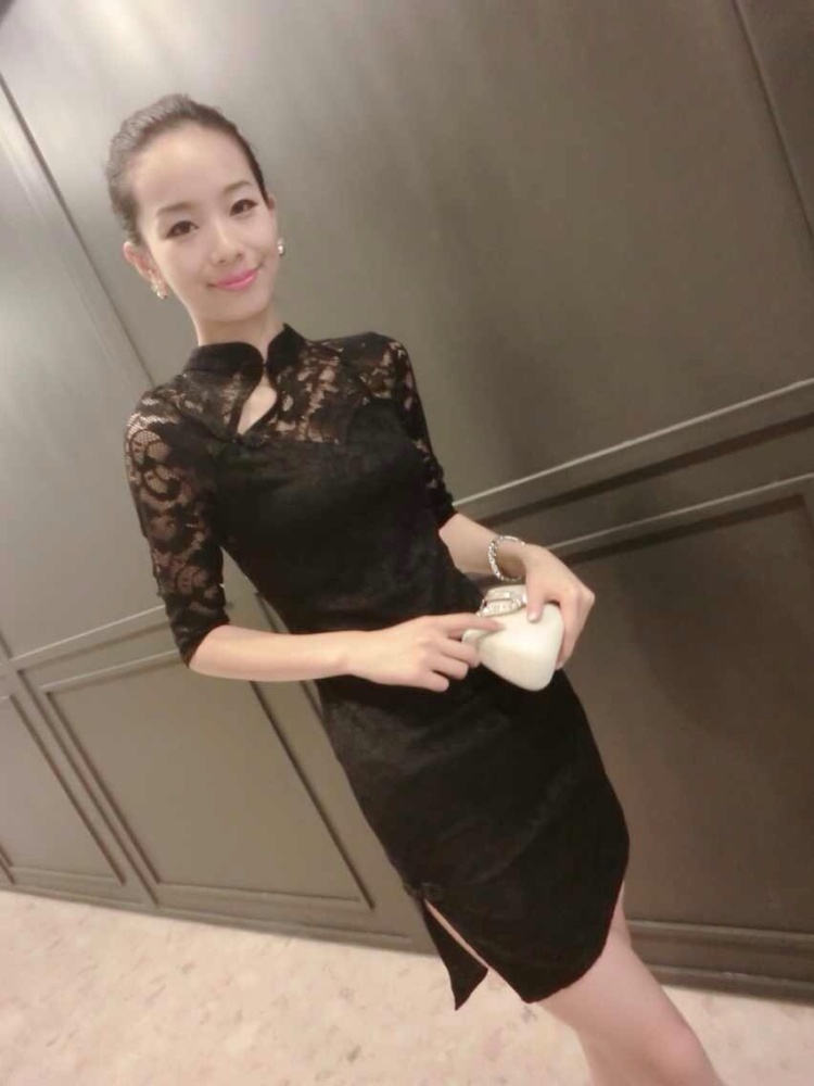 and aviation-ting 2015 European site new lace beauty graphics thin cheongsam dress pink XL pictures, price, brand platters! Elections are good character, the national distribution, so why buy now enjoy more preferential! Health