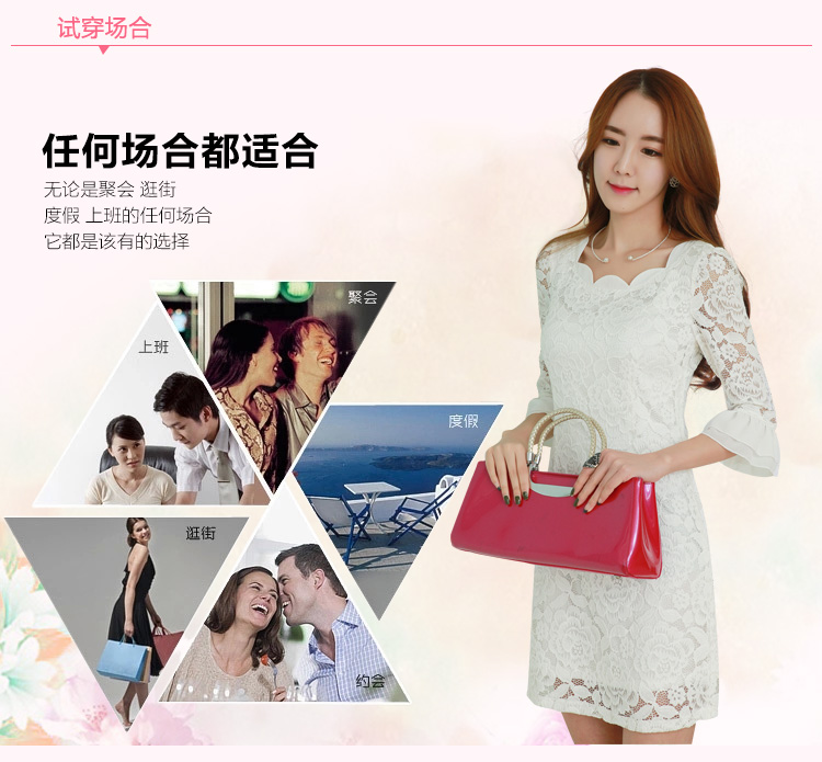 C.o.d. 2015 Summer new stylish casual stylish Korean classic irrepressible petals for Sau San temperament elegant lace dresses black M picture, prices, brand platters! The elections are supplied in the national character of distribution, so action, buy now enjoy more preferential! As soon as possible.