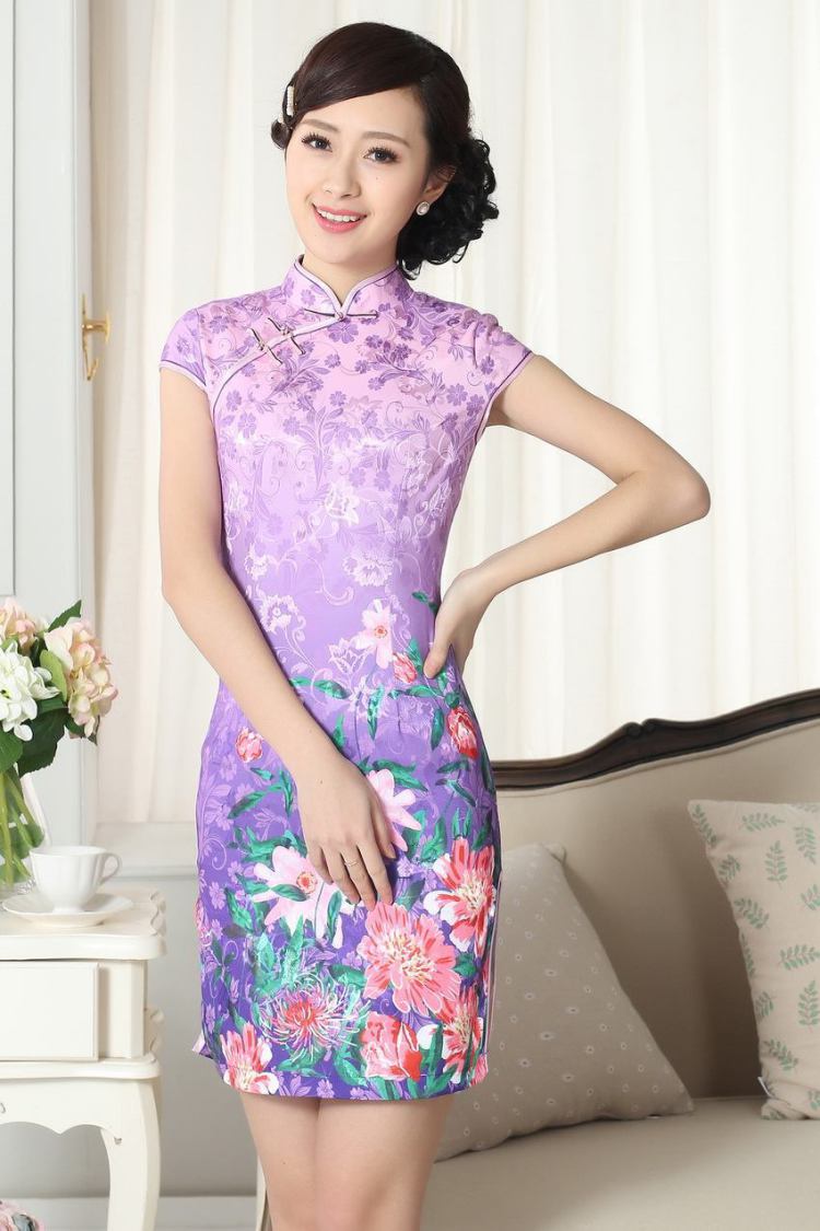 For Pont Sondé Diana Lady stylish jacquard cotton cultivating short cheongsam dress new Chinese qipao gown picture color XXL pictures, price, brand platters! Elections are good character, the national distribution, so why buy now enjoy more preferential! Health