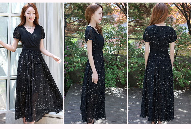 C.o.d. 2015 Summer new stylish elegance and sexy MM thick Korean value large long skirt Fashion wave point video thin sexy beauty dresses White XL Photo, prices, brand platters! The elections are supplied in the national character of distribution, so action, buy now enjoy more preferential! As soon as possible.