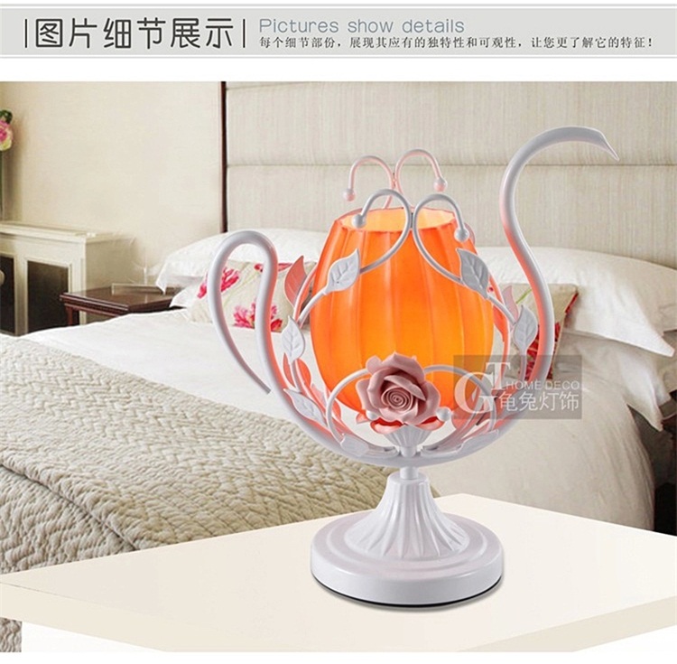 【龟兔】台灯创意台灯 欧式田园台灯 白天鹅 茶壶台灯 床头灯GTCH02