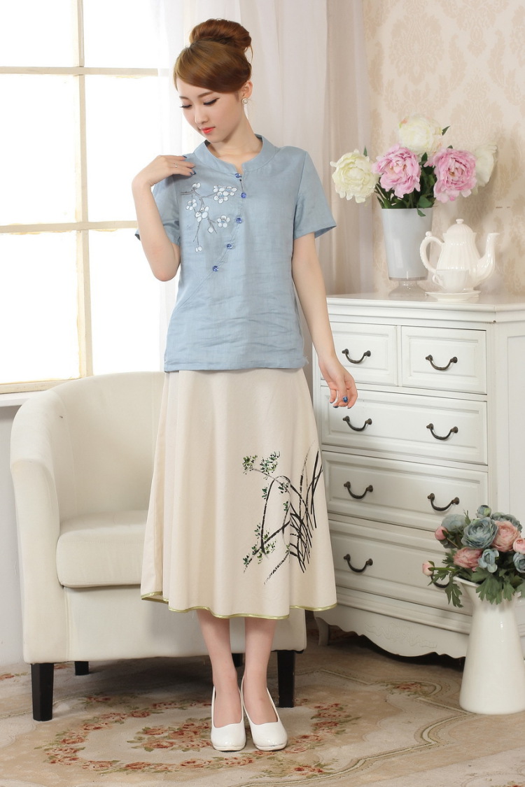 The frequency response, Ms. Tang Women's clothes summer wear T-shirt short-sleeved cotton the hand-painted shirt ethnic wind female picture color 2 XL pictures, price, brand platters! Elections are good character, the national distribution, so why buy now enjoy more preferential! Health