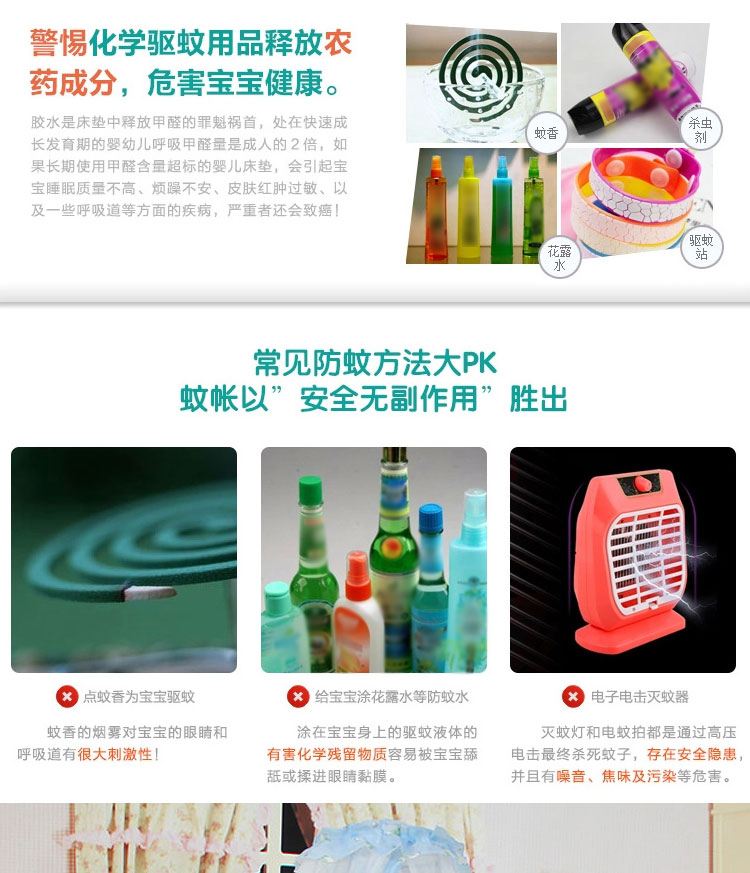 悟居 婴儿床蚊帐 童床蚊帐宝宝床蚊帐落地圆顶宫廷式 蓝色