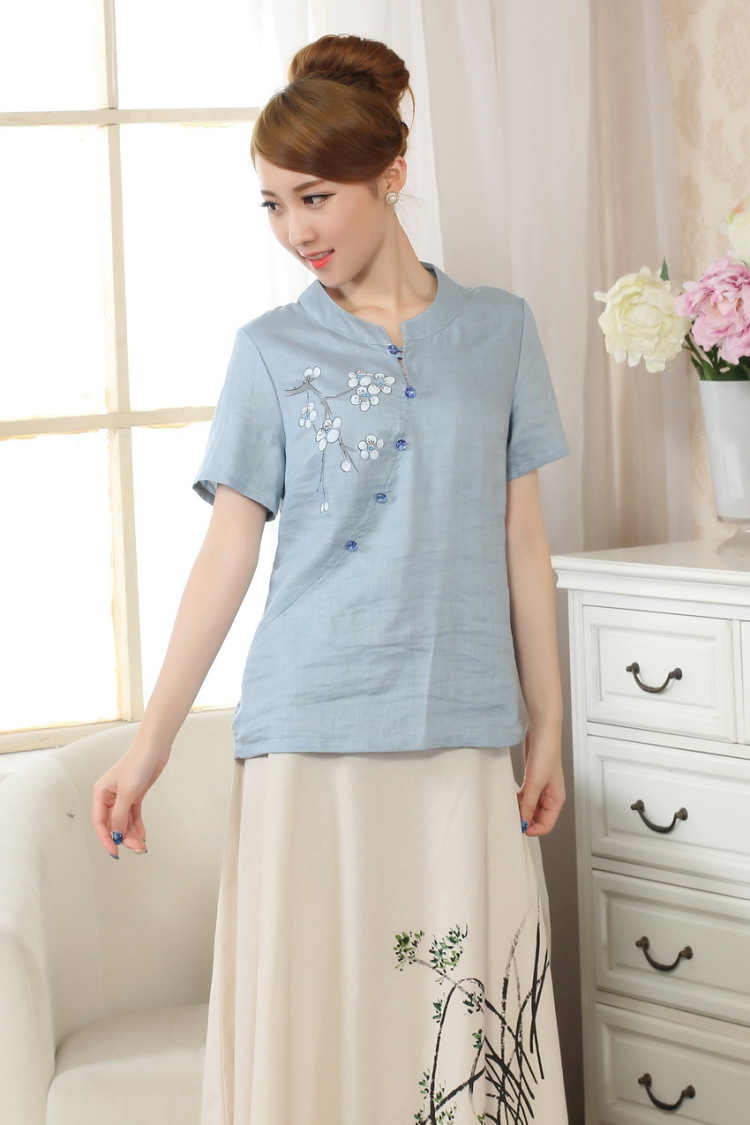 The frequency response, Ms. Tang Women's clothes summer wear T-shirt short-sleeved cotton the hand-painted shirt ethnic wind female picture color 2 XL pictures, price, brand platters! Elections are good character, the national distribution, so why buy now enjoy more preferential! Health