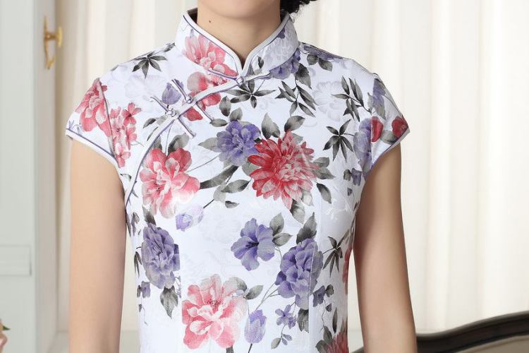 The broadband lady stylish jacquard cotton cultivating short cheongsam dress new Chinese qipao gown picture color 2 XL pictures, price, brand platters! Elections are good character, the national distribution, so why buy now enjoy more preferential! Health