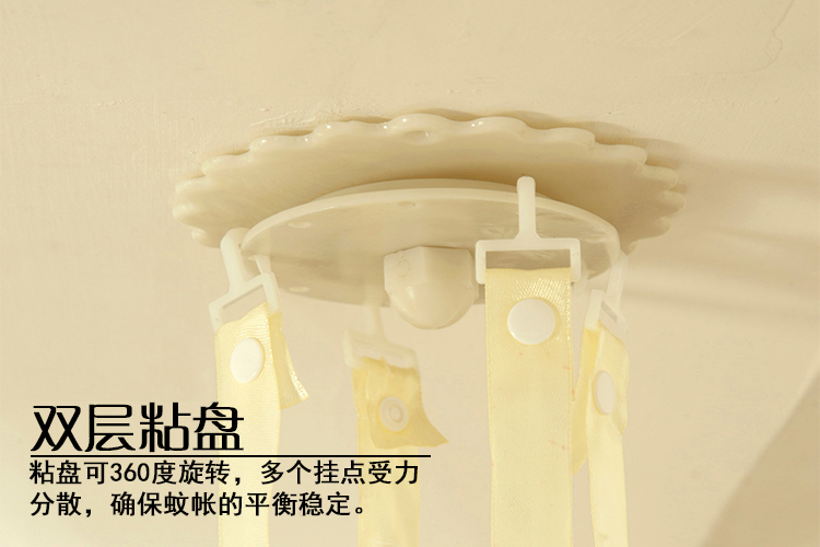 碧驰家纺 蚊帐 吊顶式蚊帐圆顶落地 公主蚊帐宫廷式蕾丝子母床加密加大 Y150紫