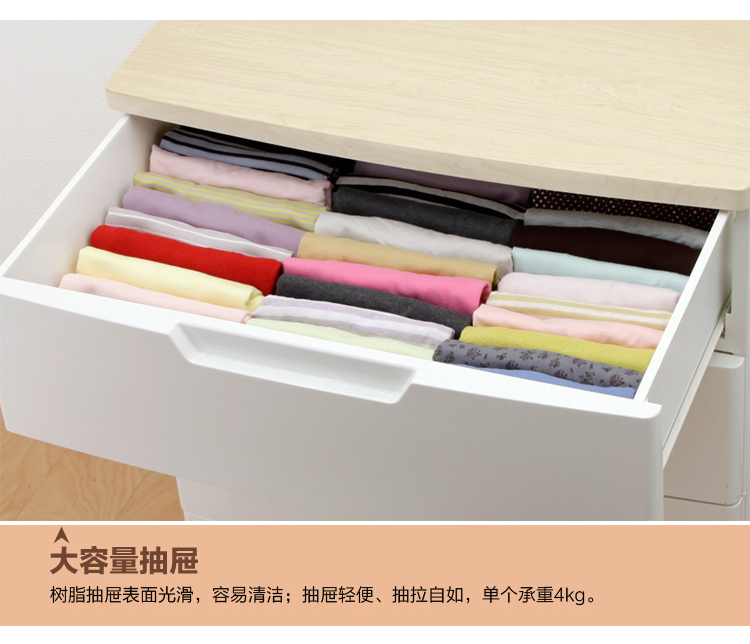 爱丽思IRIS  四层塑料收纳柜衣物抽屉柜整理储物柜HG-554B 粉色 552*410*800mm
