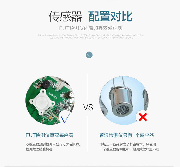 FUT甲醛检测仪家用甲醛测试 苯TVOC五合一室内空气甲醛检测盒自测