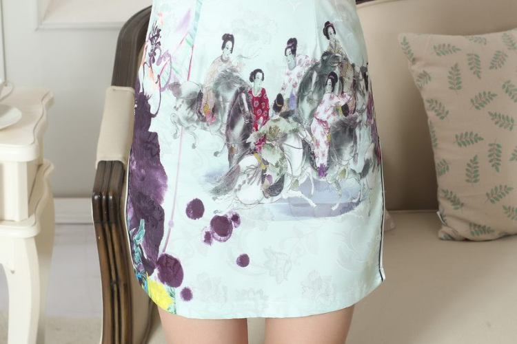 The broadband lady stylish jacquard cotton cultivating short cheongsam dress new Chinese qipao gown picture color 2 XL pictures, price, brand platters! Elections are good character, the national distribution, so why buy now enjoy more preferential! Health