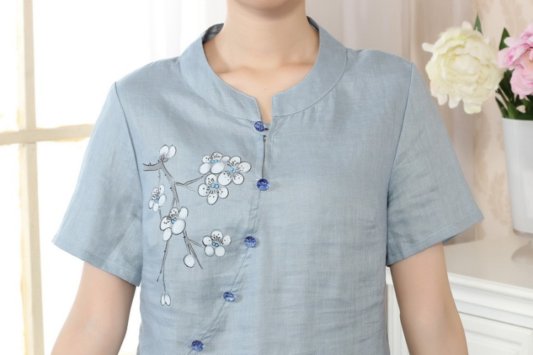 The frequency response, Ms. Tang Women's clothes summer wear T-shirt short-sleeved cotton the hand-painted shirt ethnic wind female picture color 2 XL pictures, price, brand platters! Elections are good character, the national distribution, so why buy now enjoy more preferential! Health