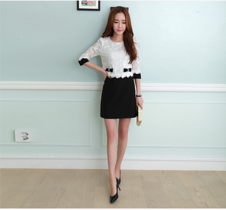 C.o.d. 2015 Summer new stylish casual stylish Korean classic lace stitching elegance video thin black skirt M picture, prices, brand platters! The elections are supplied in the national character of distribution, so action, buy now enjoy more preferential! As soon as possible.