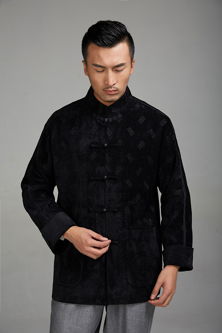 Fudo De Yu Fu  2015 Autumn Chinese Wind Men's Jackets middle-aged men Tang dynasty personality embroidery disc detained leisure even black circle XXXL shoulder jacket picture, prices, brand platters! The elections are supplied in the national character of distribution, so action, buy now enjoy more preferential! As soon as possible.