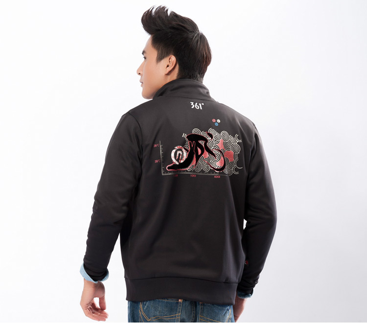 京东商城 361度正品男装上衣短款开衫外套男卫