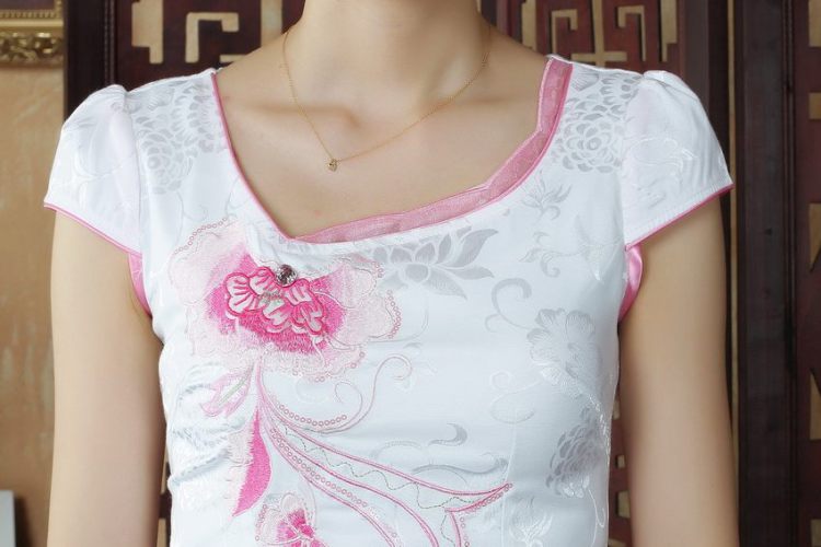 For Pont Sondé Diana Lady Jane, Jacob embroidery cheongsam improved cheongsam dress summer white exclusive fashion beauty dresses picture color XXL pictures, price, brand platters! Elections are good character, the national distribution, so why buy now enjoy more preferential! Health