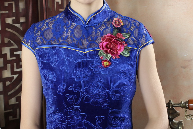 For Pont Sondé Diane summer new female lace cheongsam dress improved daily thin embroidered cheongsam D 0256 - B XXL pictures, price, brand platters! Elections are good character, the national distribution, so why buy now enjoy more preferential! Health