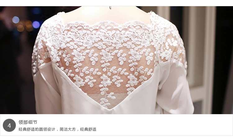 帛柏2015秋装新款女装蕾丝拼接宽松大码显瘦雪纺衫女打底衫七分袖上衣 黑色 M