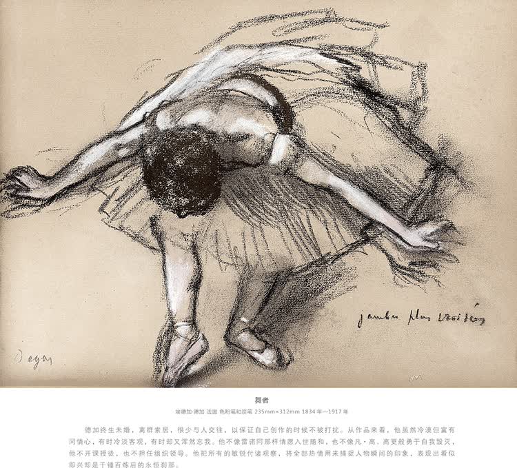 经典全集 德加素描集大师速写书籍画册临摹原版高清图 西方大师素描