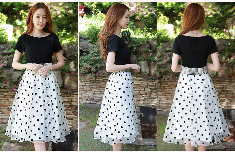 C.o.d. 2015 Summer new stylish Korean version of Word SENSE Neck short-sleeve knitting stitching OSCE root yarn wave point bon bon temperament video thin dresses White XXL picture, prices, brand platters! The elections are supplied in the national character of distribution, so action, buy now enjoy more preferential! As soon as possible.