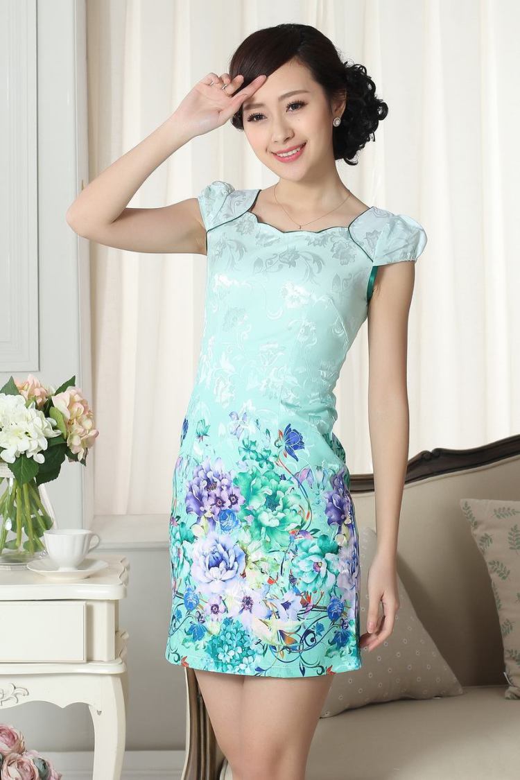 The broadband lady stylish jacquard cotton cultivating short cheongsam dress new improved cheongsam dress picture color 2 XL pictures, price, brand platters! Elections are good character, the national distribution, so why buy now enjoy more preferential! Health