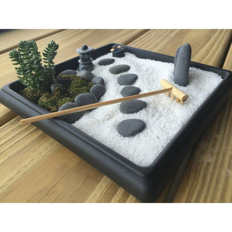 【日式禅庭】沙盘枯山水植物盆栽禅风节日送礼物治愈小物zen日式良品简约基本生活无印北欧风格